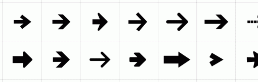 Webデザインに必須の矢印アイコン56種類 Ai素材 Materialandex