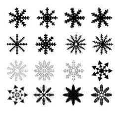 冬のデザインに使える雪の結晶のベクター素材